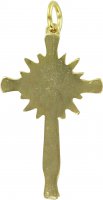 Immagine di 'Croce dorata con smalto rosso - 4,5 cm'