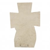 Immagine di 'Croce sagomata con lamina oro "Madre del Salvatore" - altezza 14 cm'