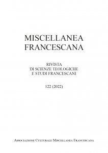 Copertina di 'Miscellanea Francescana n. III - IV/2022'