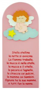 Copertina di 'Quadro Stella Stellina in legno colorato rosa - 28 x 12 cm'