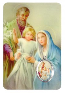 Copertina di 'Card Sacra Famiglia in PVC - 5,5 x 8,5 cm - Italiano'