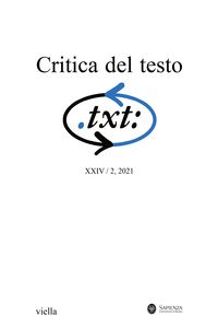 Copertina di 'Critica del testo (2021). Vol. 24/2'