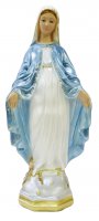 Statua Madonna Miracolosa in gesso madreperlato dipinta a mano - 50 cm