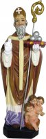 Immagine di 'Statua di San Nicola da 12 cm in confezione regalo con segnalibro in versione FRANCESE'