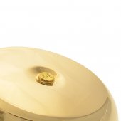 Immagine di 'Patena in ottone dorato a forma di ciotola - diametro 14 cm'