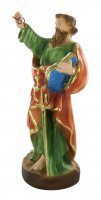 Immagine di 'Statua San Paolo con serpente, in gesso dipinta a mano - 25 cm'