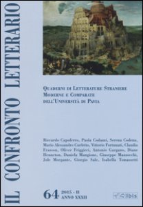 Copertina di 'Il confronto letterario. Quaderni di letterature straniere moderne e comparate dell'Universit di Pavia'
