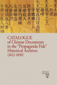 Copertina di 'Catalogue of Chinese Documents in the "Propaganda Fide" Historical Archives (1622-1830)'