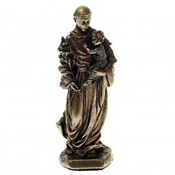 Copertina di 'Statuina in resina bronzata "Sant'Antonio di Padova" - altezza 8,5 cm'