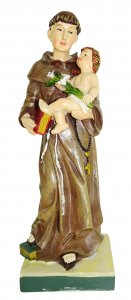 Copertina di 'Statua di Sant'Antonio da 20 cm in confezione regalo con segnalibro in IT/EN/ES/FR'