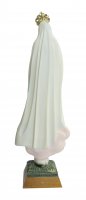 Immagine di 'Statua Madonna di Fatima dipinta a mano (49 cm) con custodia/vetrinetta espositiva in legno (70 cm)'