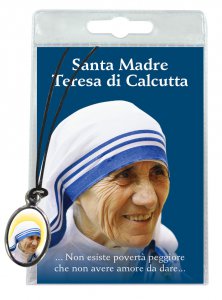 Copertina di 'Medaglia Santa Madre Teresa di Calcutta con laccio e con preghiera in italiano'