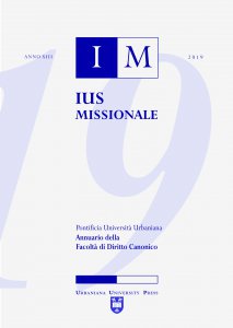 Copertina di 'Ius Missionale XIII/2019. Annuario della Facolt di Diritto Canonico'