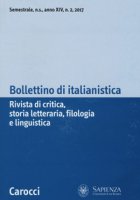 Bollettino di italianistica. Rivista di critica, storia letteraria, filologia e linguistica (2017)