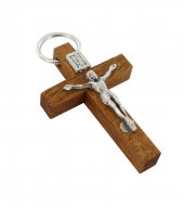 Immagine di 'Croce in legno color naturale con Cristo - 3,5 cm'