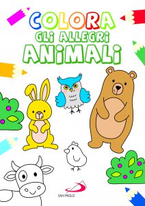 Copertina di 'Colora gli allegri animali'
