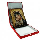Immagine di 'Icona bizantina dipinta a mano "Madre di Dio Donskaja" - 22x18 cm'