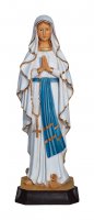 Statua Madonna di Lourdes in resina colorata - altezza 20 cm
