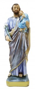 Copertina di 'Statua San Giuseppe in gesso madreperlato dipinta a mano - 50 cm'