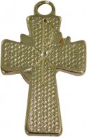 Immagine di 'Bomboniera Cresima: croce in metallo con colomba - 4 cm'