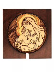 Copertina di 'Madonna con Bambino (legno inciso)'