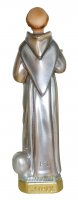 Immagine di 'Statua San Francesco in gesso madreperlato dipinta a mano - 20 cm'