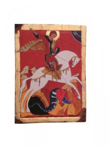 Copertina di 'Icona in legno  "San Giorgio" - dimensioni 36x27 cm'
