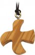 Croce Taiz in legno d'ulivo con laccio