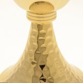 Immagine di 'Calice in ottone dorato stile classico - altezza 18 cm'