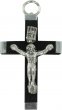 Croce in legno nero con retro in metallo - 3,2 cm