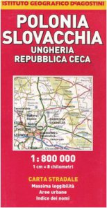 Copertina di 'Ungheria, Repubblica Ceca, Polonia, Slovacchia 1:800.000'