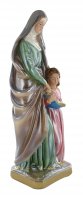 Immagine di 'Statua Sant Anna in gesso madreperlato dipinta a mano - 30 cm'