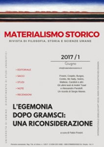 Copertina di 'Materialismo storico. Rivista di filosofia, storia e scienze umane (2017)'