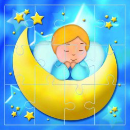 Copertina di 'Mini puzzle "Angelo e luna" (12 pezzi)'