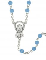 Immagine di 'Rosario imitazione perla tonda  4 mm azzurro'