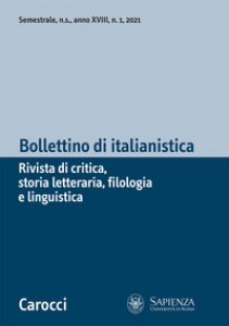 Copertina di 'Bollettino di italianistica. Rivista di critica, storia letteraria, filologia e linguistica (2021)'