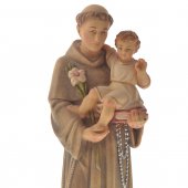 Immagine di 'Statua sacra in legno colorato "Sant'Antonio di Padova" - altezza 30 cm'