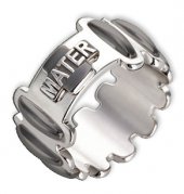 Anello rosario argento decine brunite mm 23