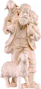 Copertina di 'Pastore con 2 pecore H.K. - Demetz - Deur - Statua in legno dipinta a mano. Altezza pari a 11 cm.'