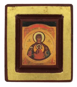Copertina di 'Icona degli sposi - Nostra Signora dell'Alleanza, produzione greca su legno - 8 x 7 cm'