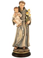 Statua in legno colorato "Sant'Antonio di Padova" - altezza 30 cm