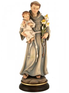 Copertina di 'Statua in legno colorato "Sant'Antonio di Padova" - altezza 30 cm'