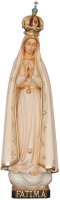 Statua in legno dipinta a mano "Madonna di Fatima con corona" - altezza 27 cm