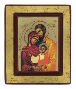 Copertina di 'Icona greca in legno "Sacra Famiglia" - 14x11,5 cm'