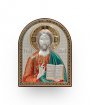 Quadro in bilaminato d'argento "Cristo Pantocratore" - dimensioni 18x14 cm