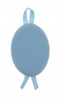 Immagine di 'Set da regalo azzurro con sopraculla e cornice in argento "Orsetto"'