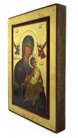 Immagine di 'Icona greca in legno "Madonna del Perpetuo Soccorso (Madonna della Passione)" - 23x18 cm'