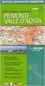 Copertina di 'Piemonte e Valle d'Aosta 1:200 000. Ediz. multilingue'