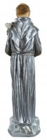 Immagine di 'Statua San Francesco in gesso madreperlato dipinta a mano - 30 cm'