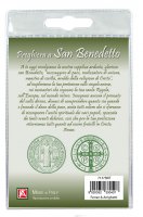 Immagine di 'Medaglia San Benedetto con laccio e preghiera in italiano'